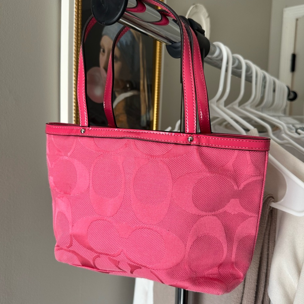 Coach Pink Leather Bag Vintage Mini Pink Coach Purse